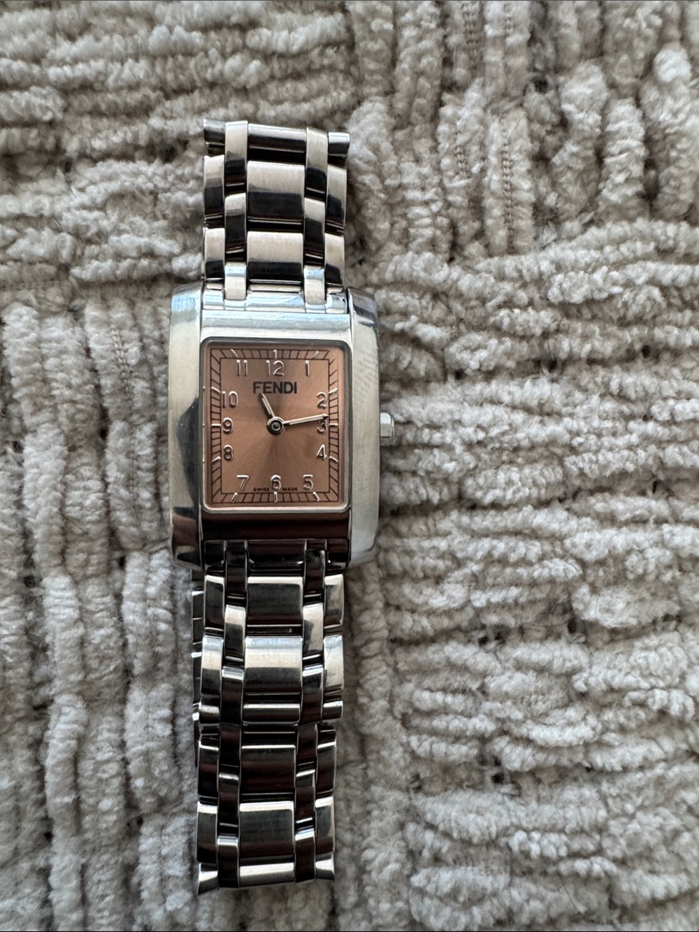 Fendi Stainless Steel Bracelet Watch - Rose Pink Dial